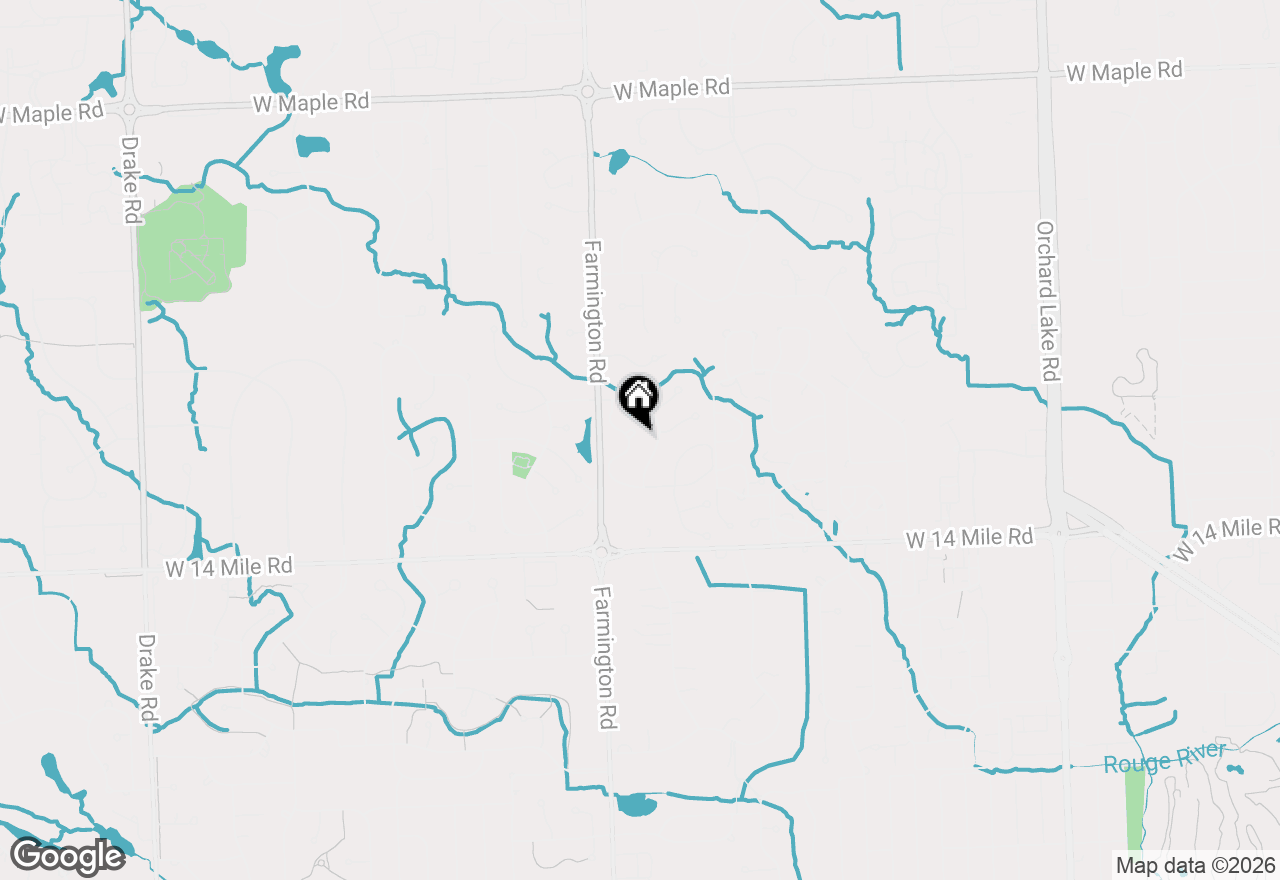 Map of 7328 Simsbury Drive, West Bloomfield, MI 48322