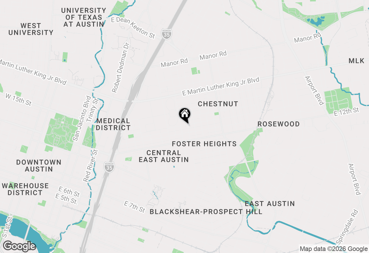 Map of 1705 E 14th St #B, Austin, TX 78702
