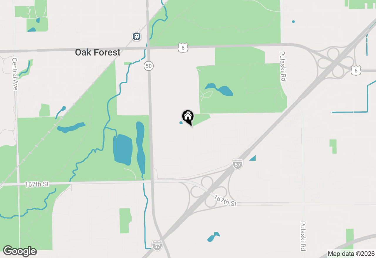 Map of 16388 Terry Lane, Oak Forest, IL 60452