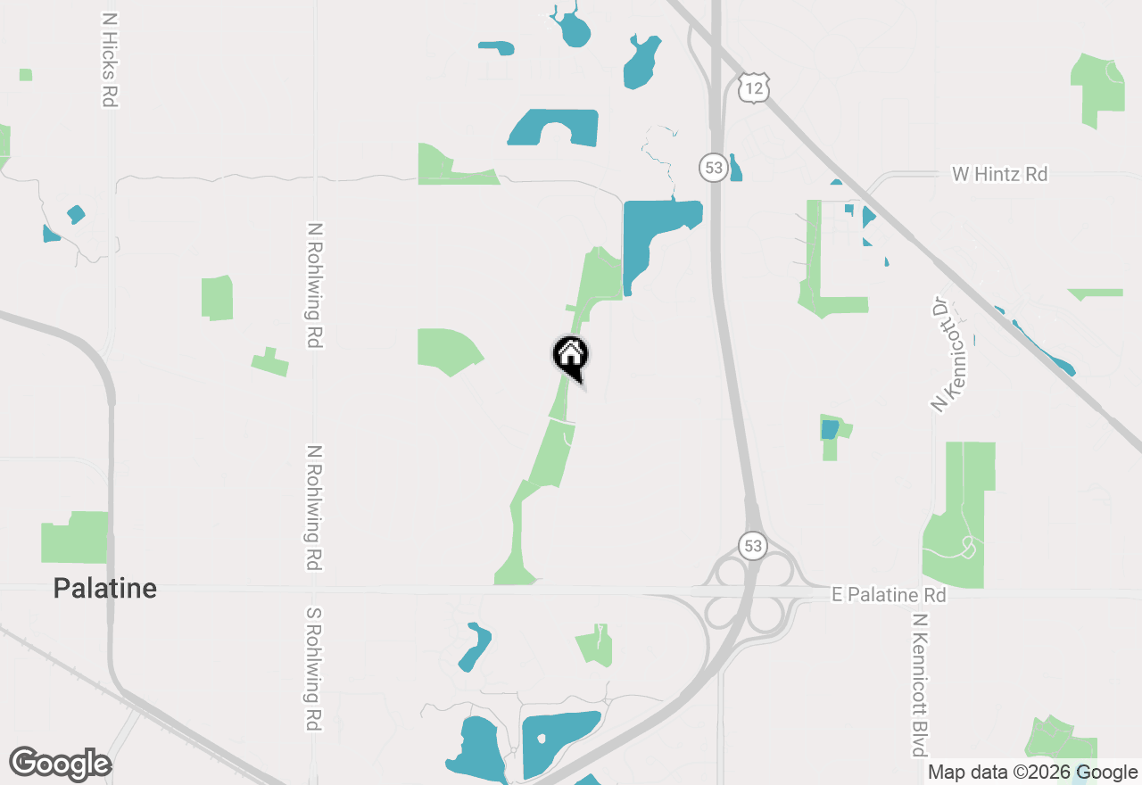 Map of 362 N Winston Drive, Palatine, IL 60074