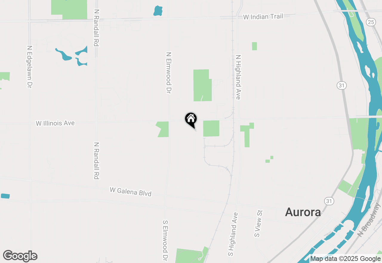 Map of 616 Morton Street, Aurora, IL 60506