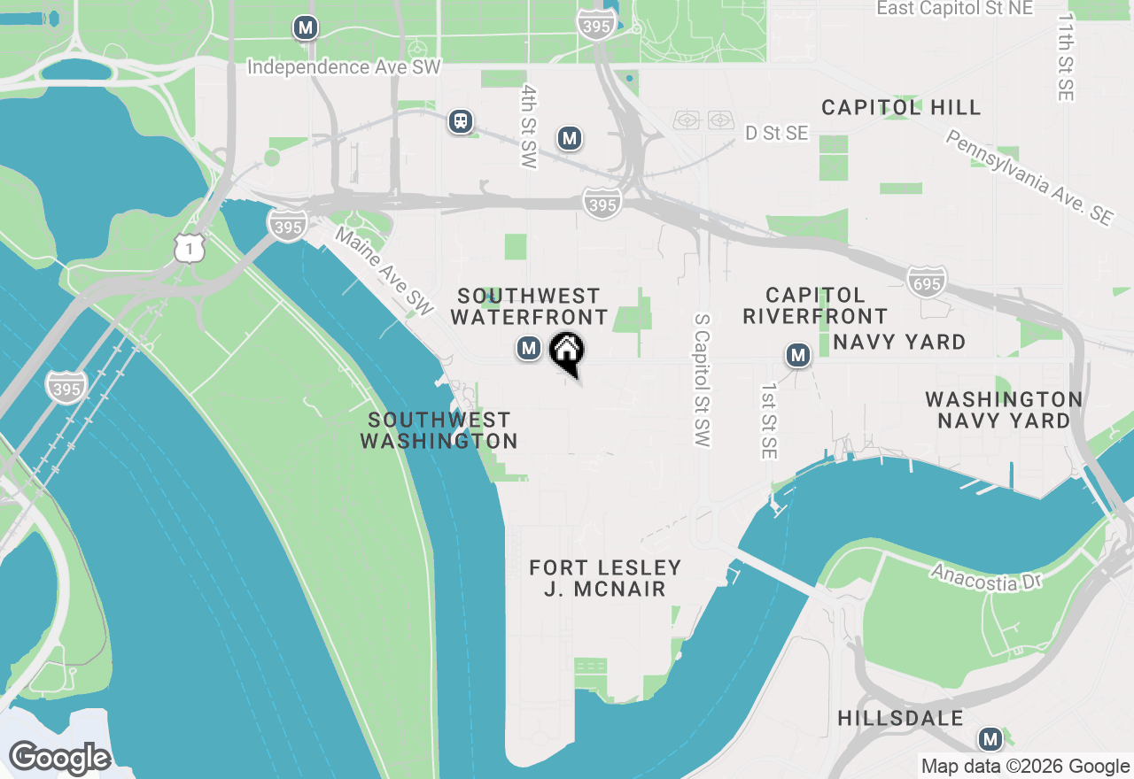 Map of 240 M Street Sw #E406, Washington, DC 20024