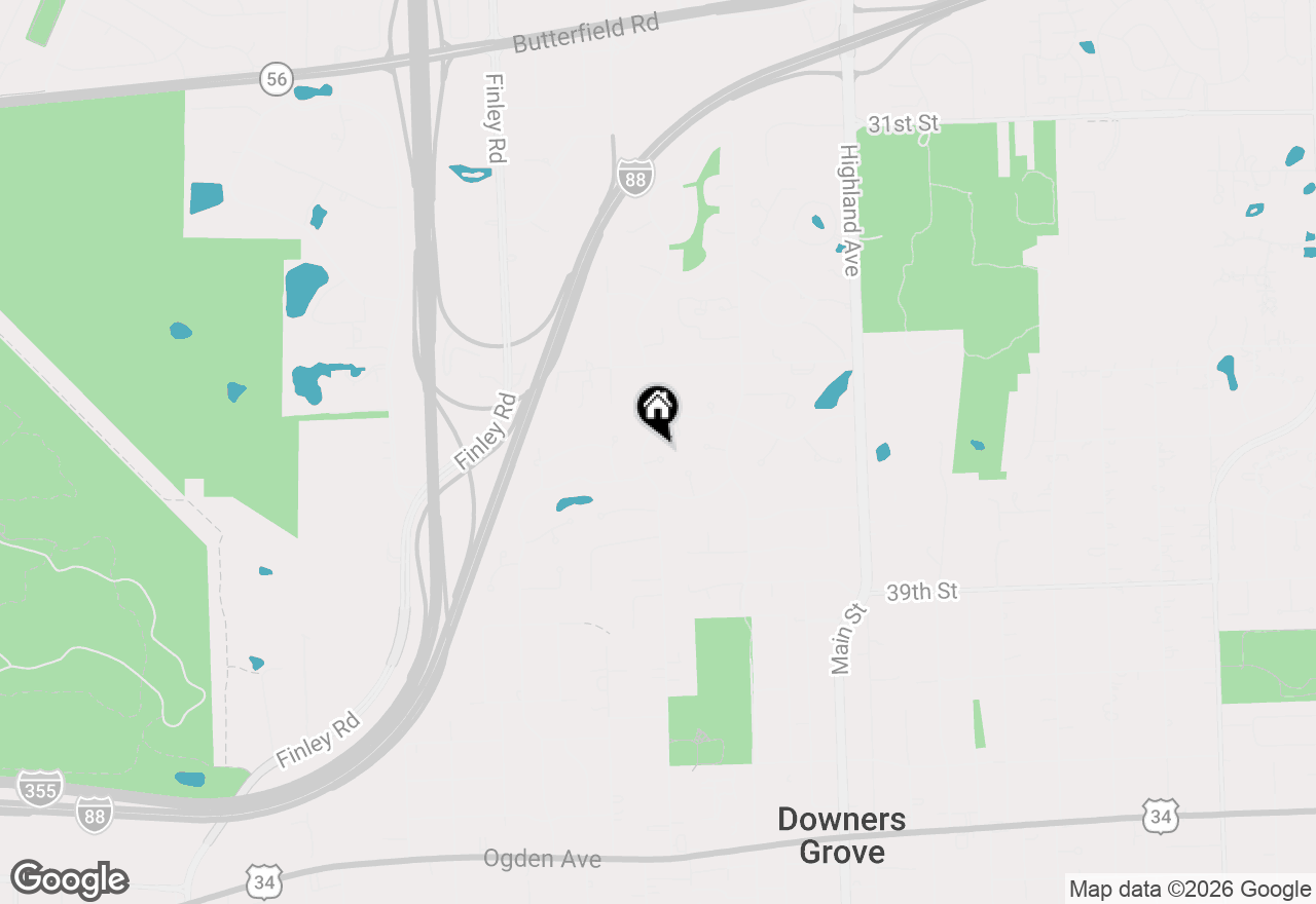 Map of 3651 Red Bud Court, Downers Grove, IL 60515