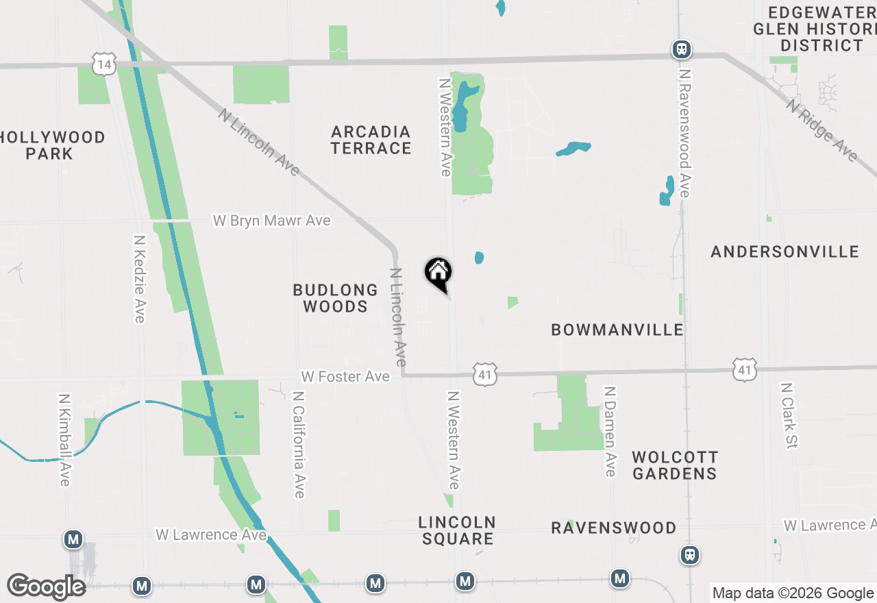 Map of 2411 W Balmoral Avenue #3D, Chicago, IL 60625