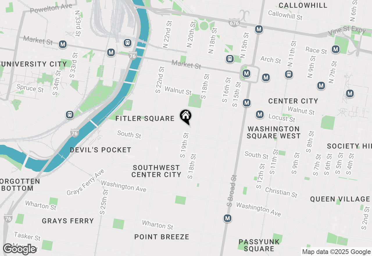 Map of 1902 Pine Street #2F, Philadelphia, PA 19103