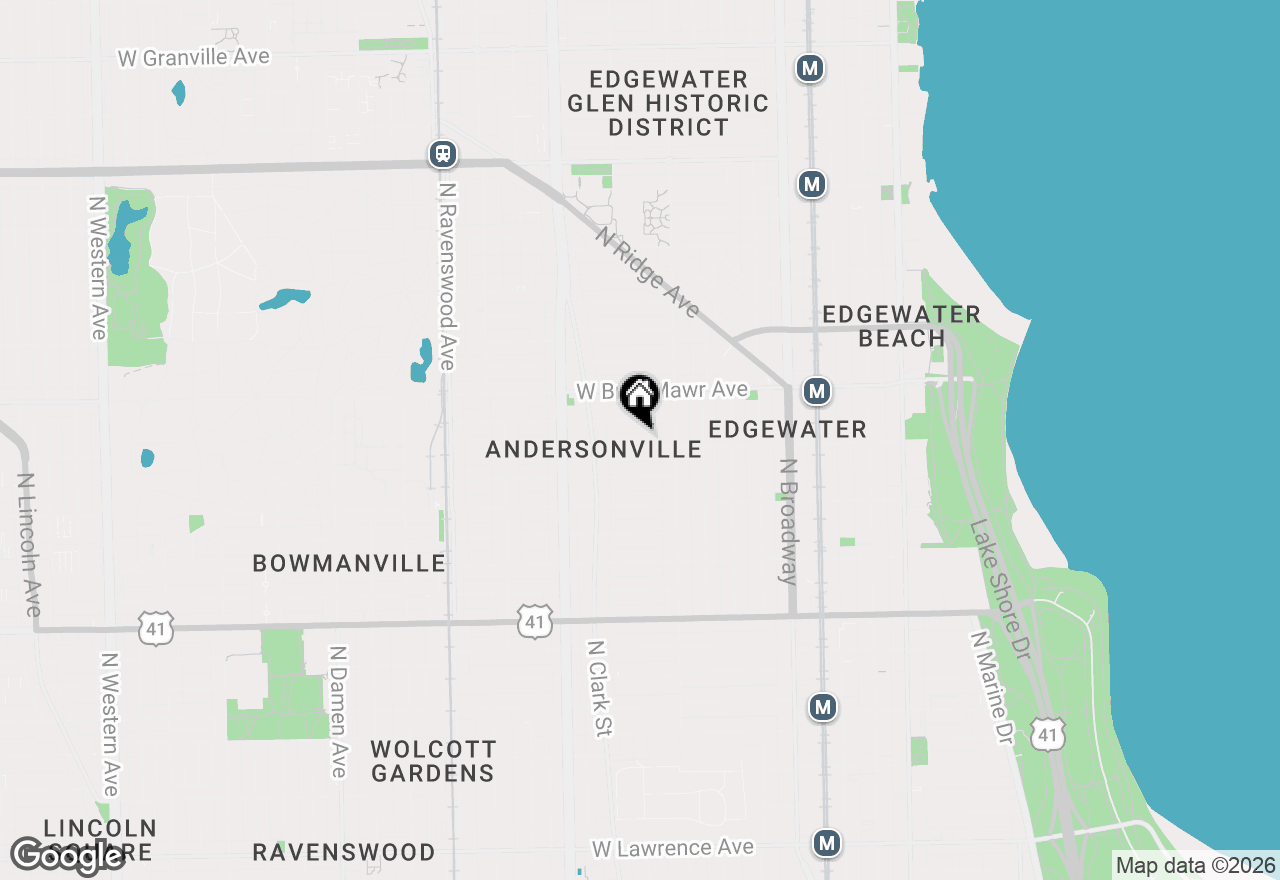 Map of 1438 W Catalpa Avenue #301, Chicago, IL 60640