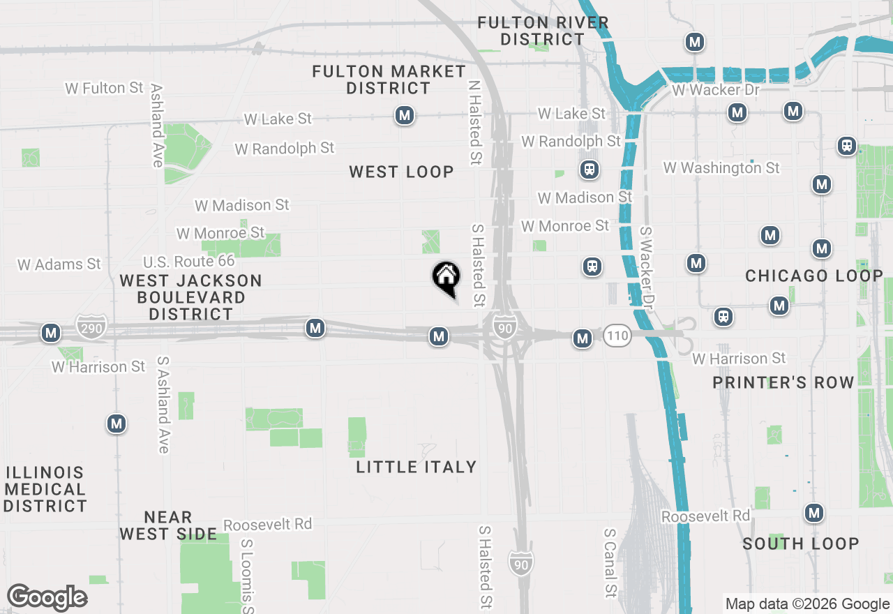 Map of 331 S Peoria Street #304, Chicago, IL 60607