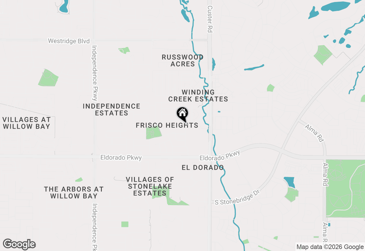 Map of 15858 Durango Drive, Frisco, TX 75035