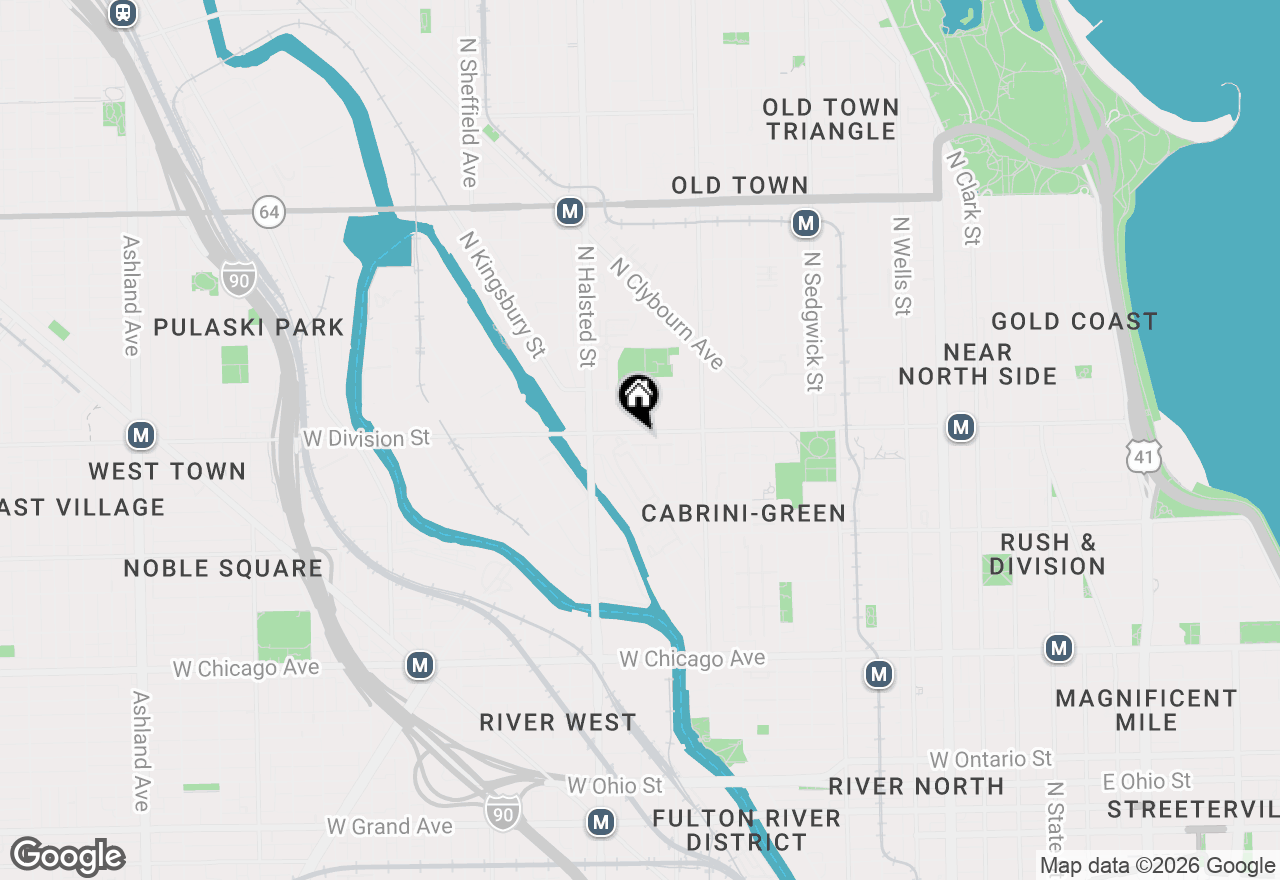 Map of 667 W Division Street #3C, Chicago, IL 60610
