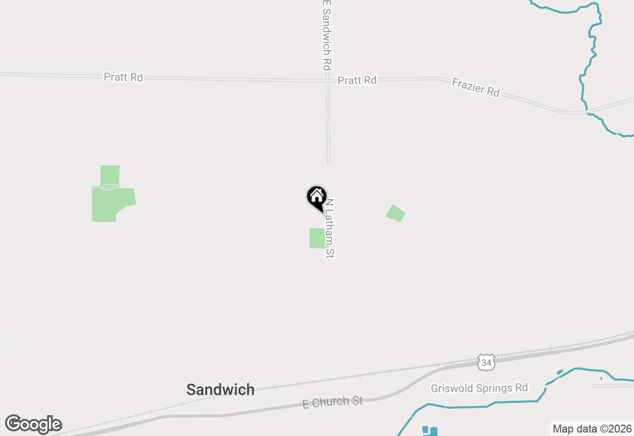Map of 714 E Knights Road, Sandwich, IL 60548