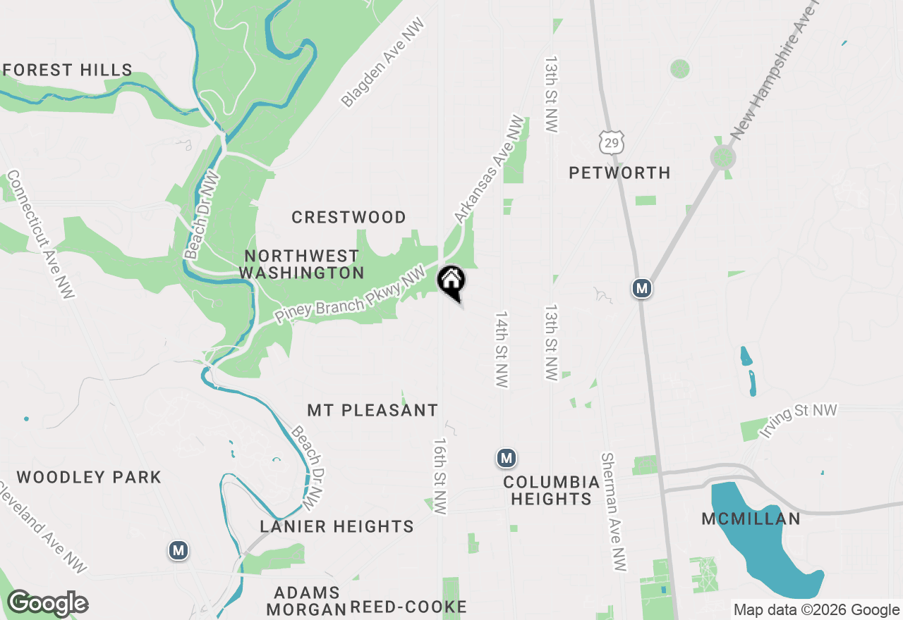 Map of 3544 Hertford Place Nw, Washington, DC 20010