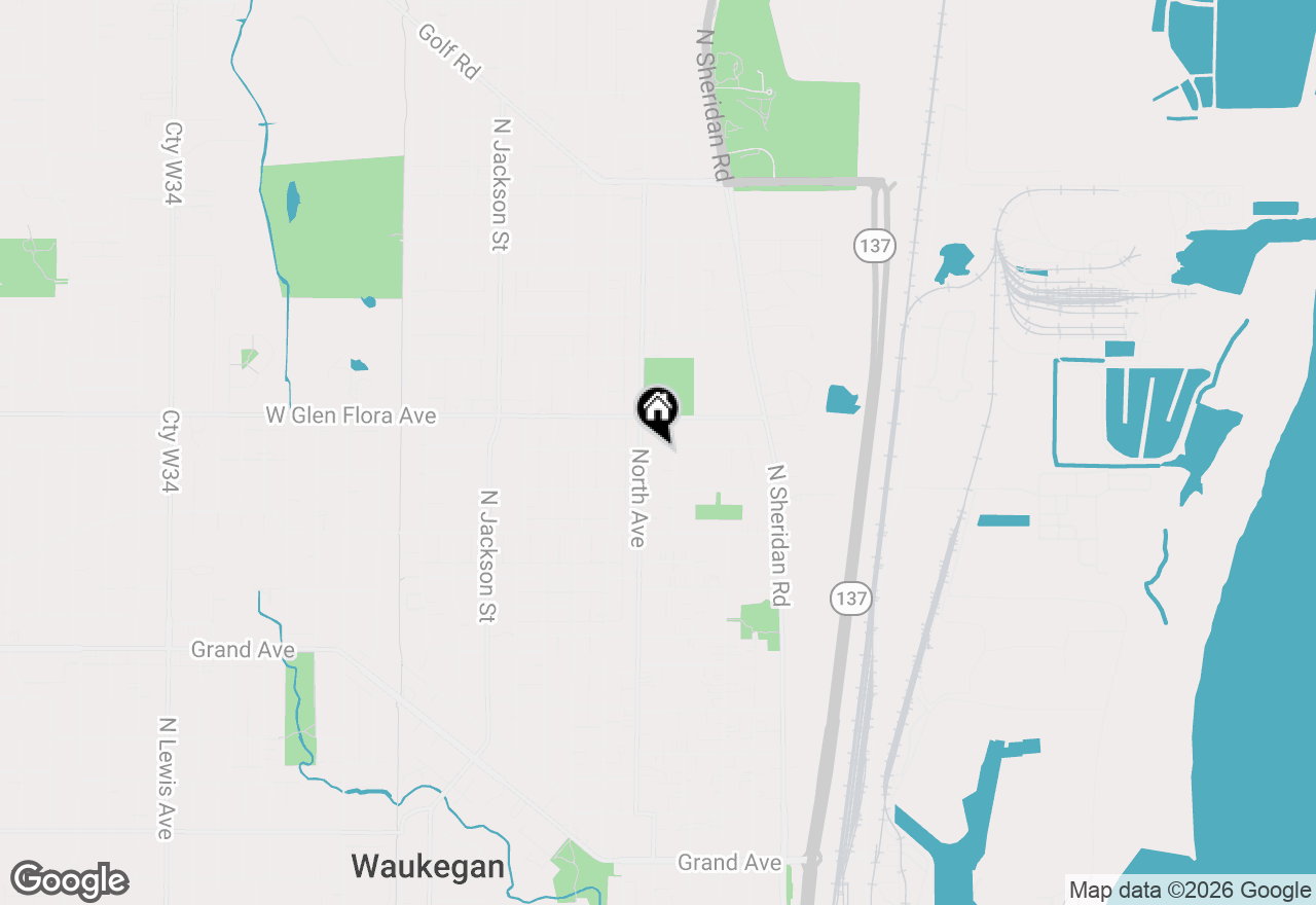 Map of 415 Douglas Avenue, Waukegan, IL 60085