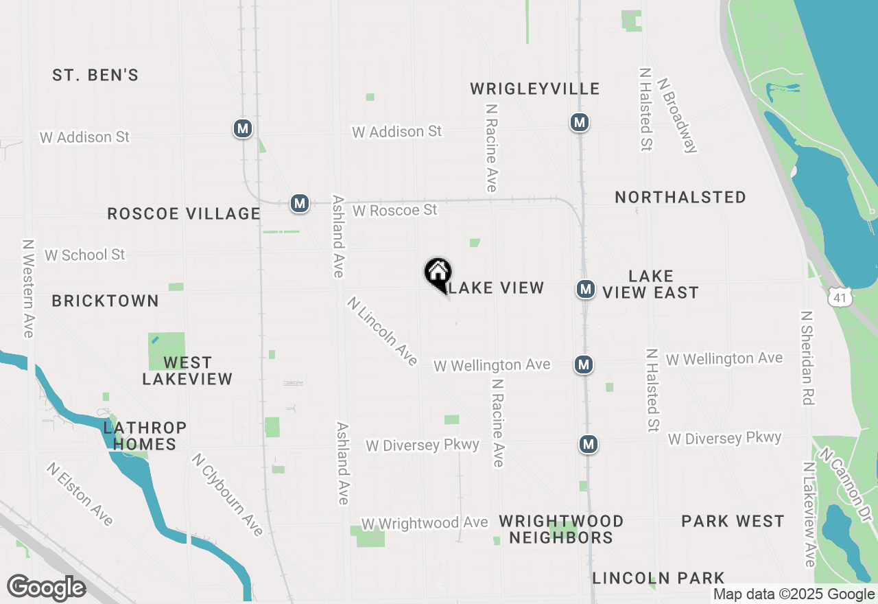 Map of 1330 W Fletcher Street #2, Chicago, IL 60657