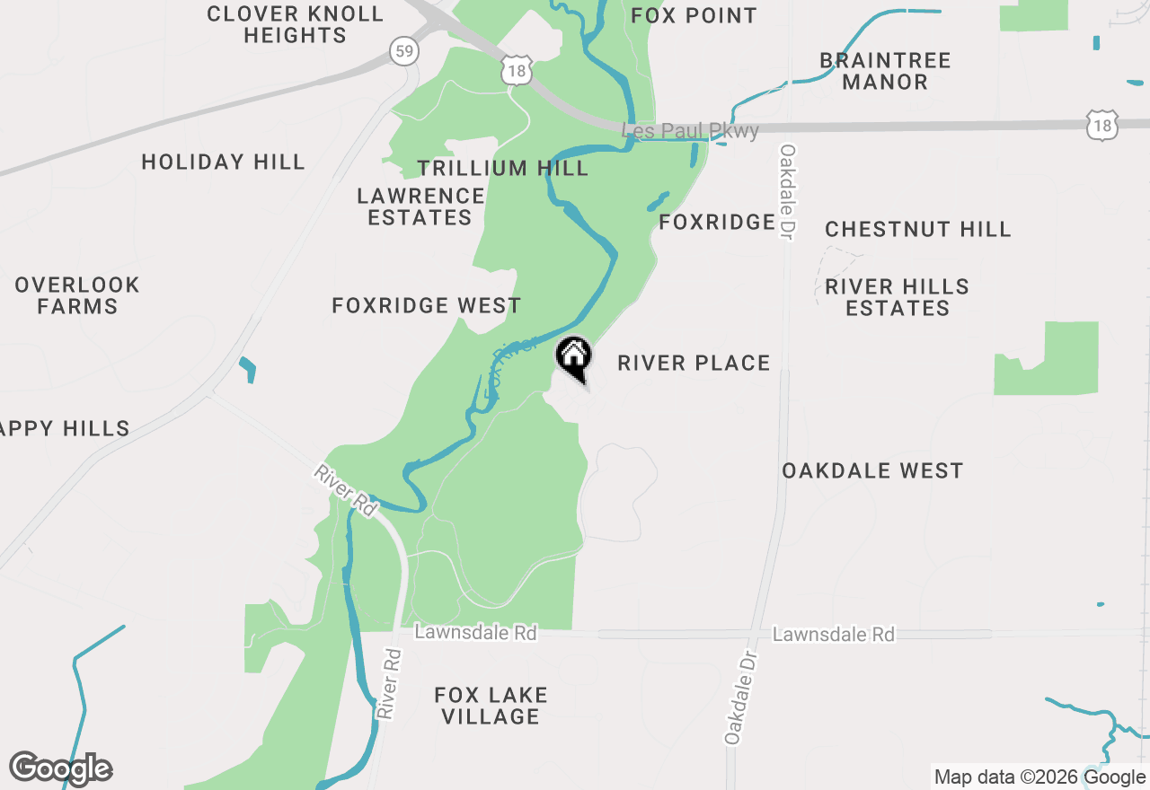 Map of 2428 Fox River Pkwy #L, Waukesha, WI 53189