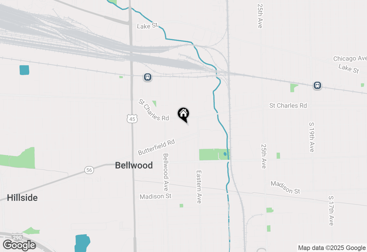 Map of 345 Linden Avenue, Bellwood, IL 60104