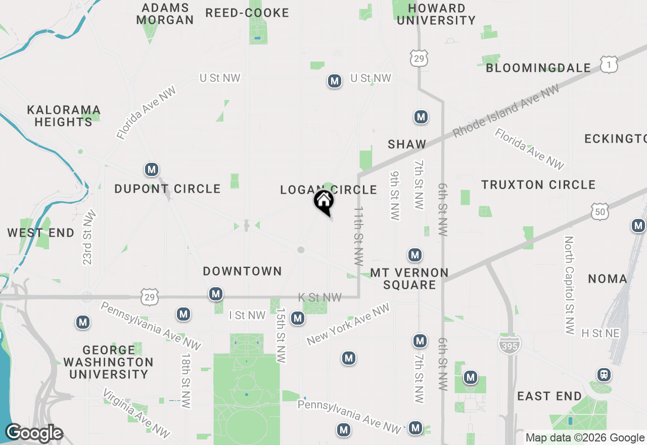 Map of 1300 13th Street Nw #309, Washington, DC 20005