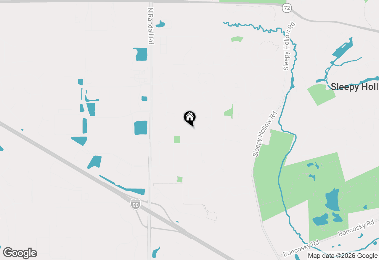 Map of 727 Jamestowne Road, Sleepy Hollow, IL 60118