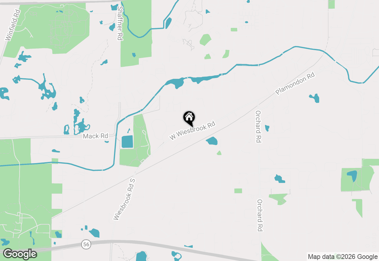 Map of 2040 W Wiesbrook Road, Wheaton, IL 60187