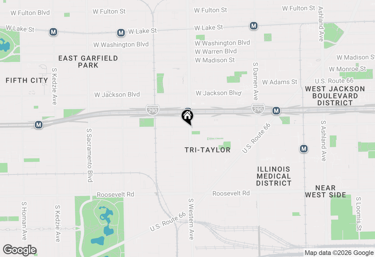 Map of 602 S Western Avenue #2SR, Chicago, IL 60612