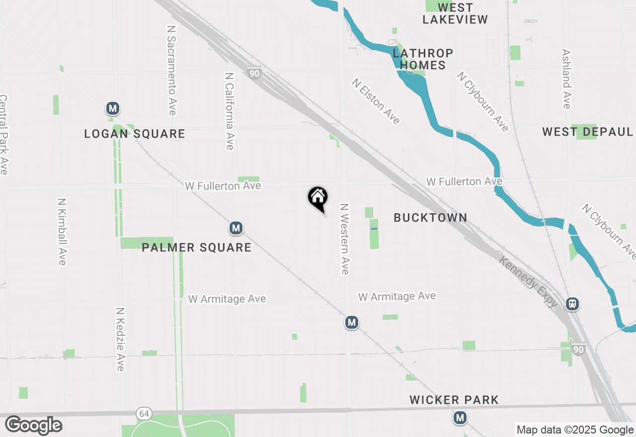 Map of 2512 W Lyndale Street, Chicago, IL 60647