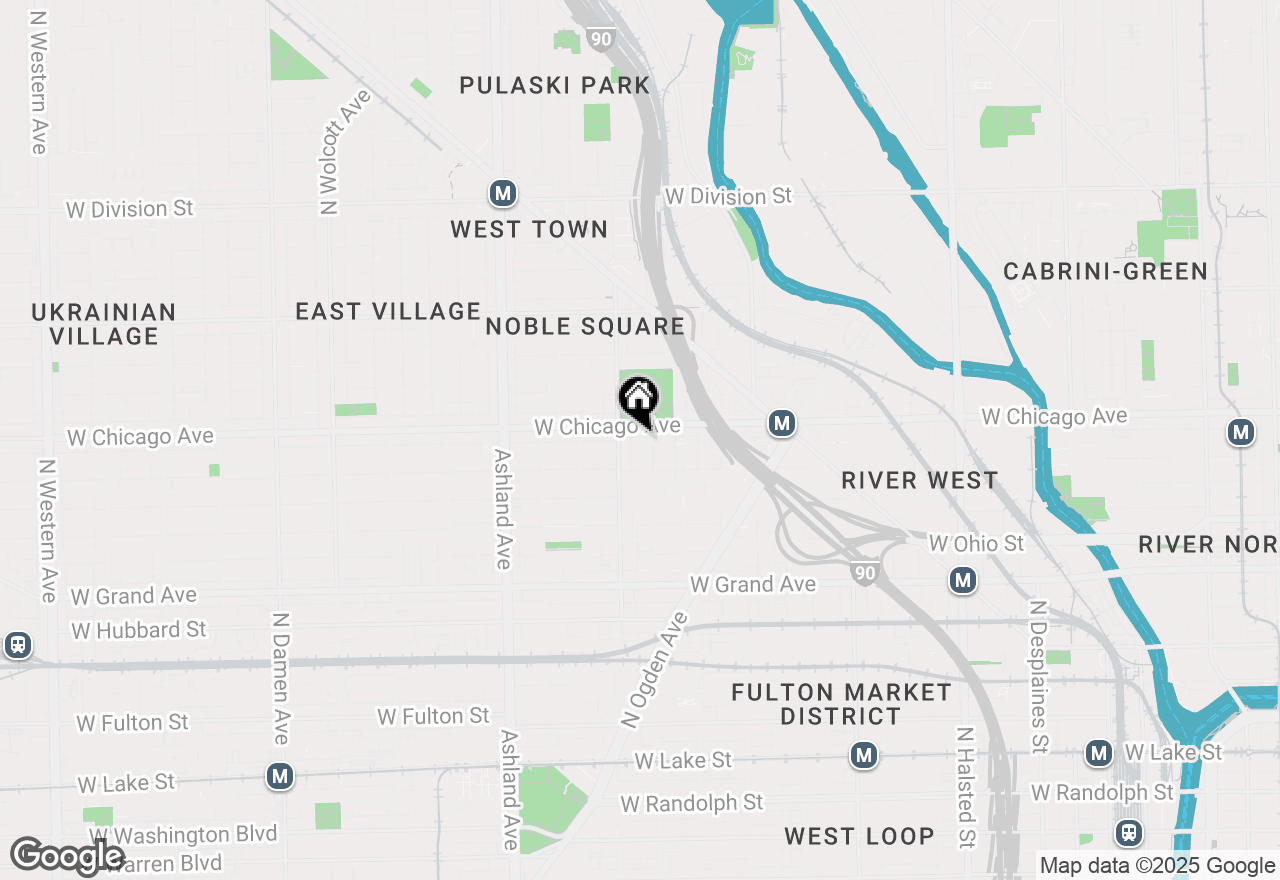 Map of 742 N Ada Street #3S, Chicago, IL 60642