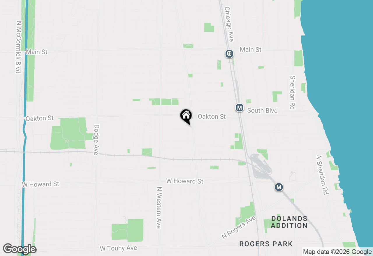 Map of 1016 Austin Street, Evanston, IL 60202