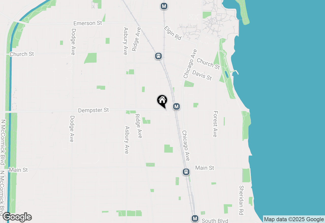 Map of (Address confidential), Evanston, Illinois 60202