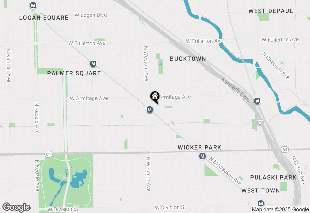 Map of 1907 N Milwaukee Avenue #207, Chicago, IL 60647