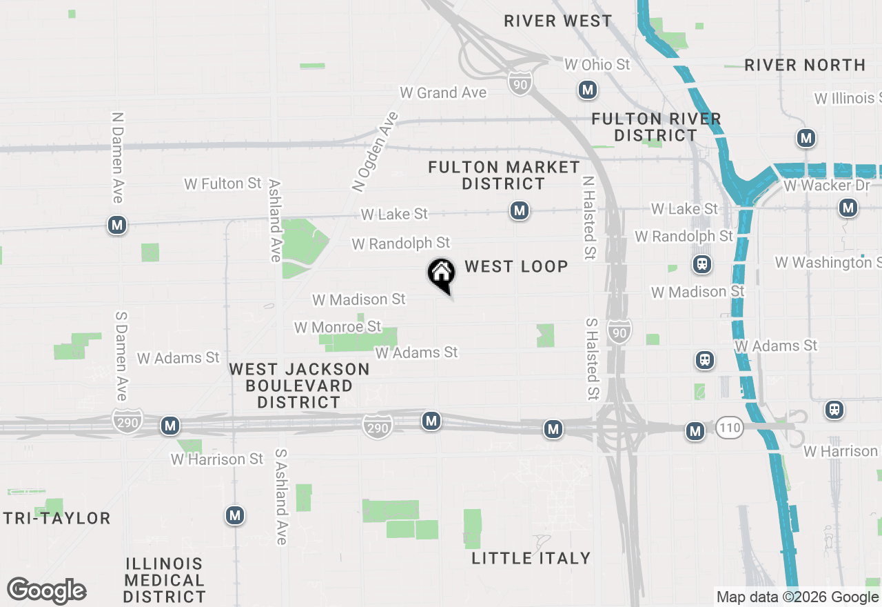 Map of 1161 W Madison Street #4S, Chicago, IL 60607