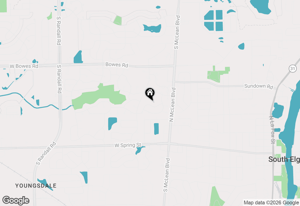 Map of 1312 Burke Lane, South Elgin, IL 60177