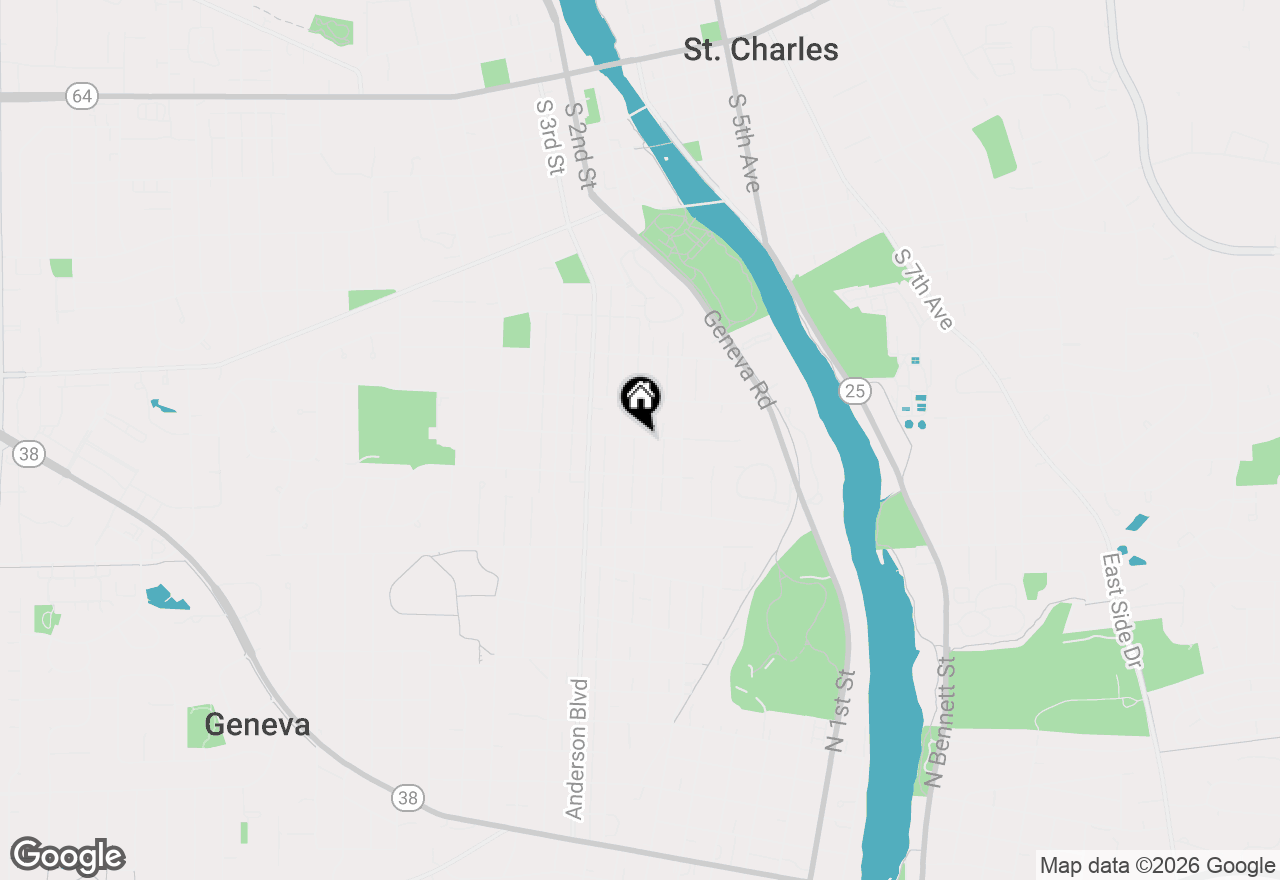 Map of 1203 Elm Street, St. Charles, IL 60174