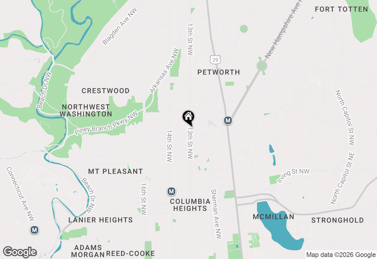 Map of 3646 13th Street Nw #3, Washington, DC 20010
