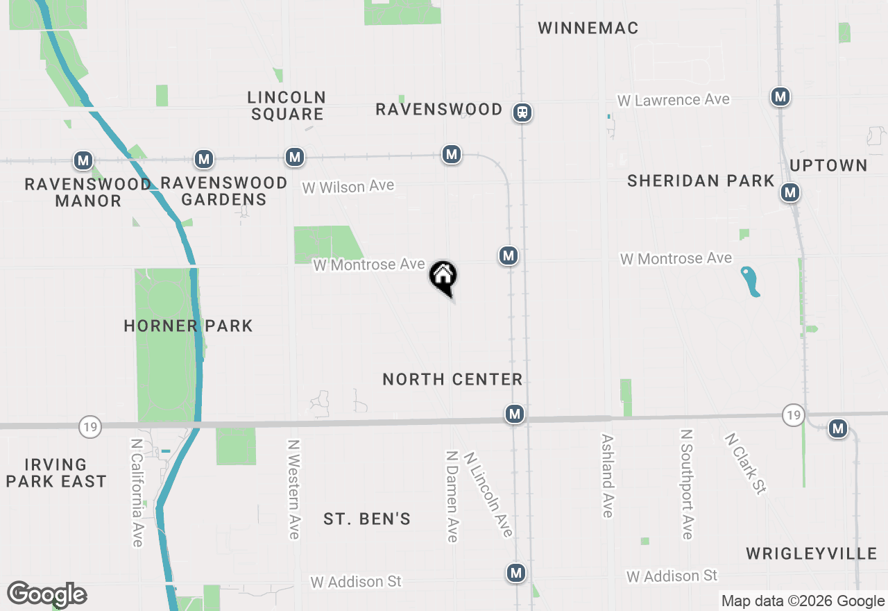 Map of 4258 N Damen Avenue #1R, Chicago, IL 60618