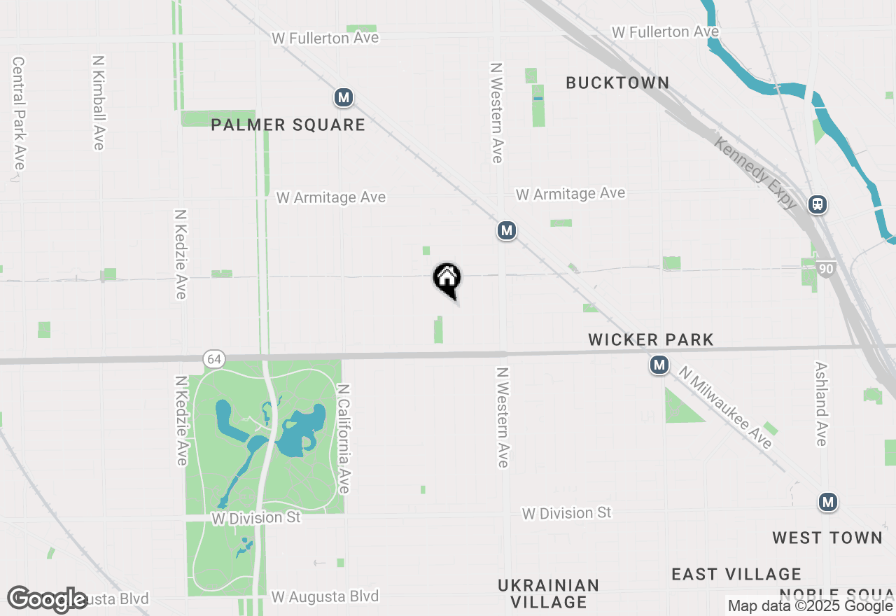 Map of 1709 N Maplewood Avenue #2R, Chicago, IL 60647