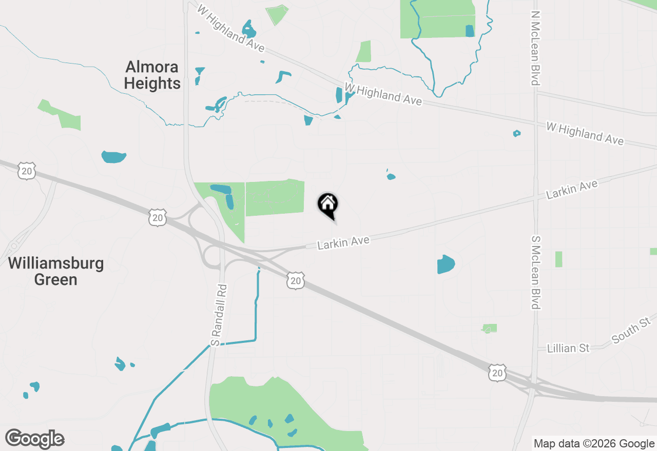 Map of 24 N Airlite Street, Elgin, IL 60123