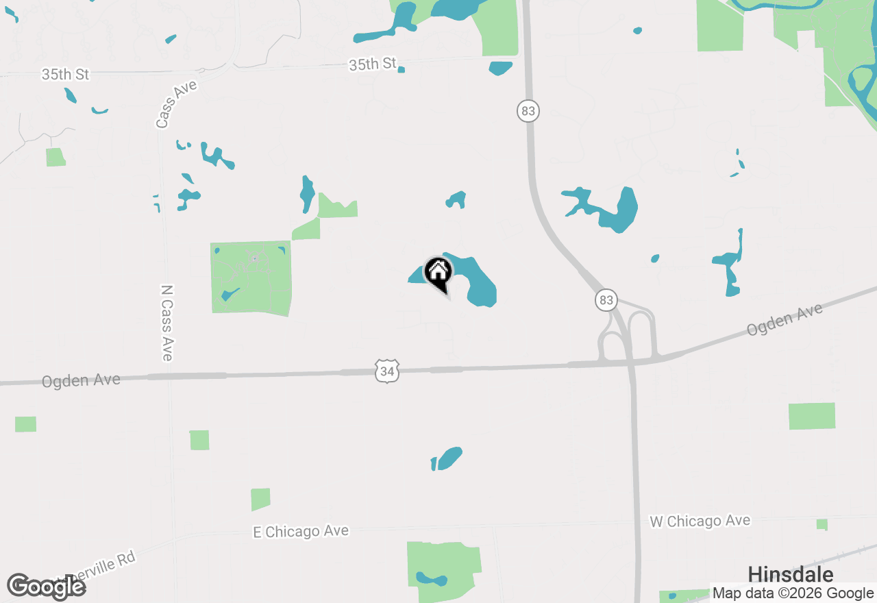 Map of 736 Oakwood, Westmont, IL 60559