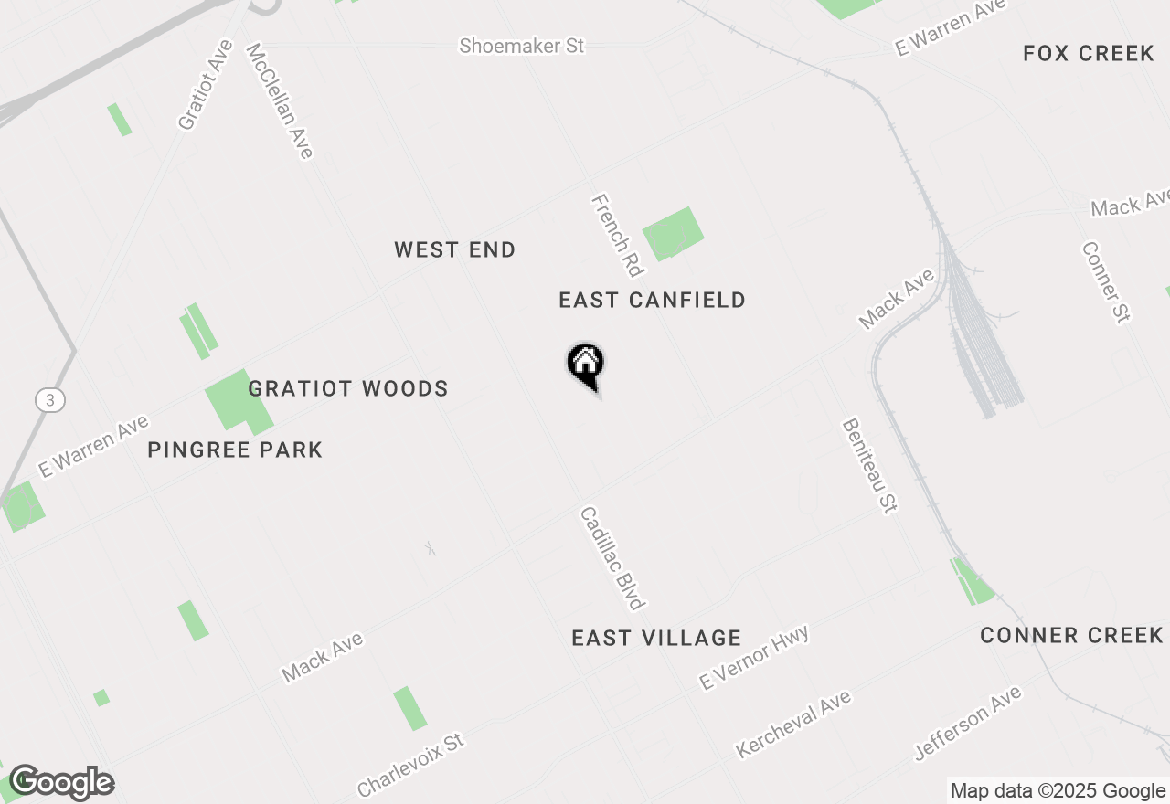 Map of 3901-3903 Bewick Street, Detroit, MI 48214