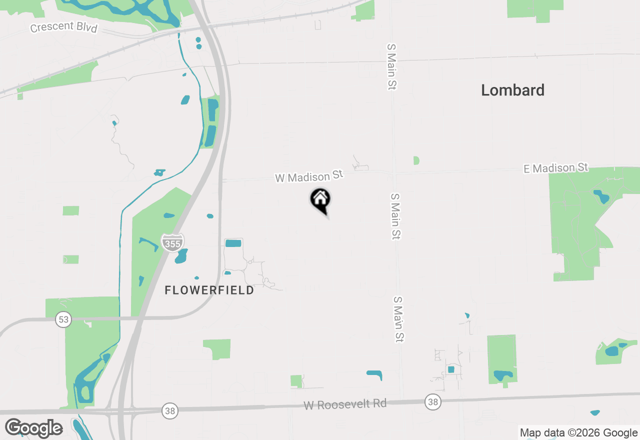 Map of 320 W Harrison Road, Lombard, IL 60148