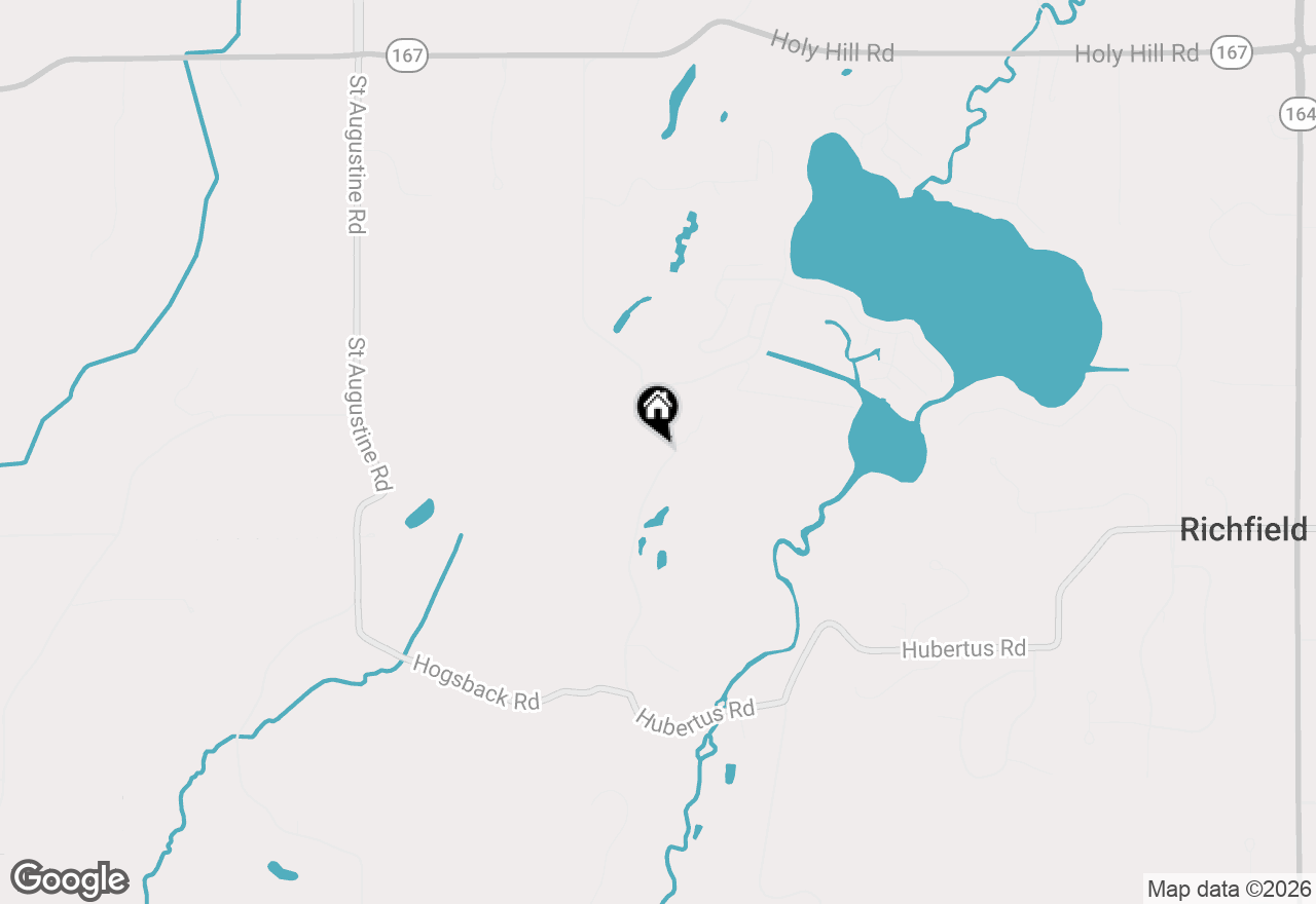 Map of 1380 Friess Lake Rd, Hubertus, WI 53033