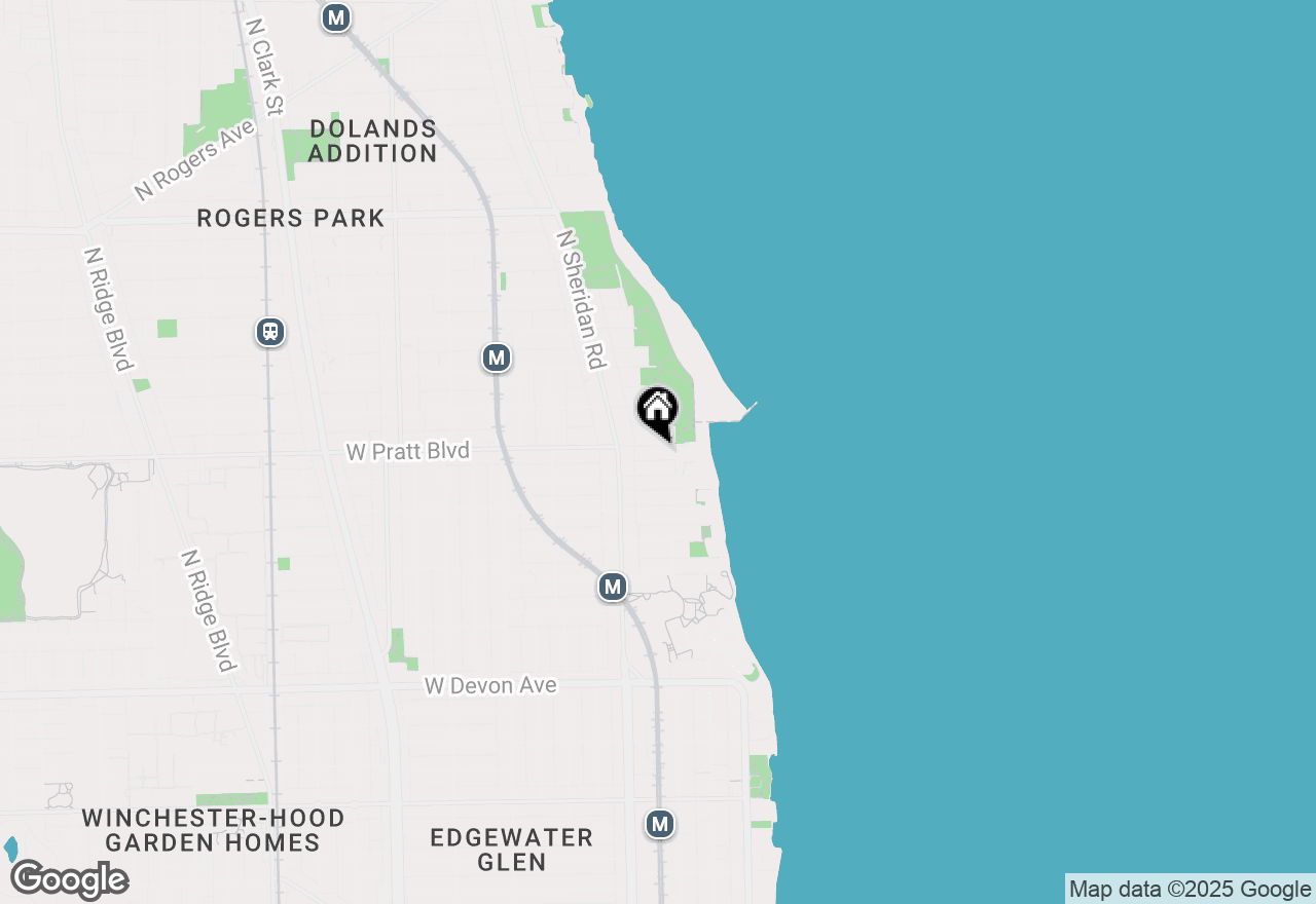 Map of 1117 W Pratt Boulevard, Chicago, IL 60626