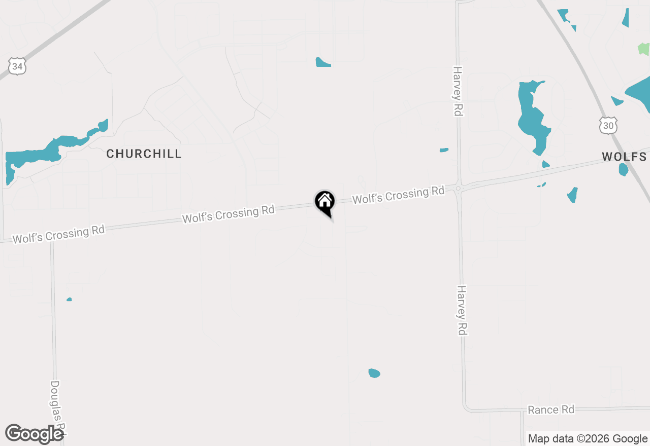 Map of 2132 Bodega Road, Oswego, IL 60543