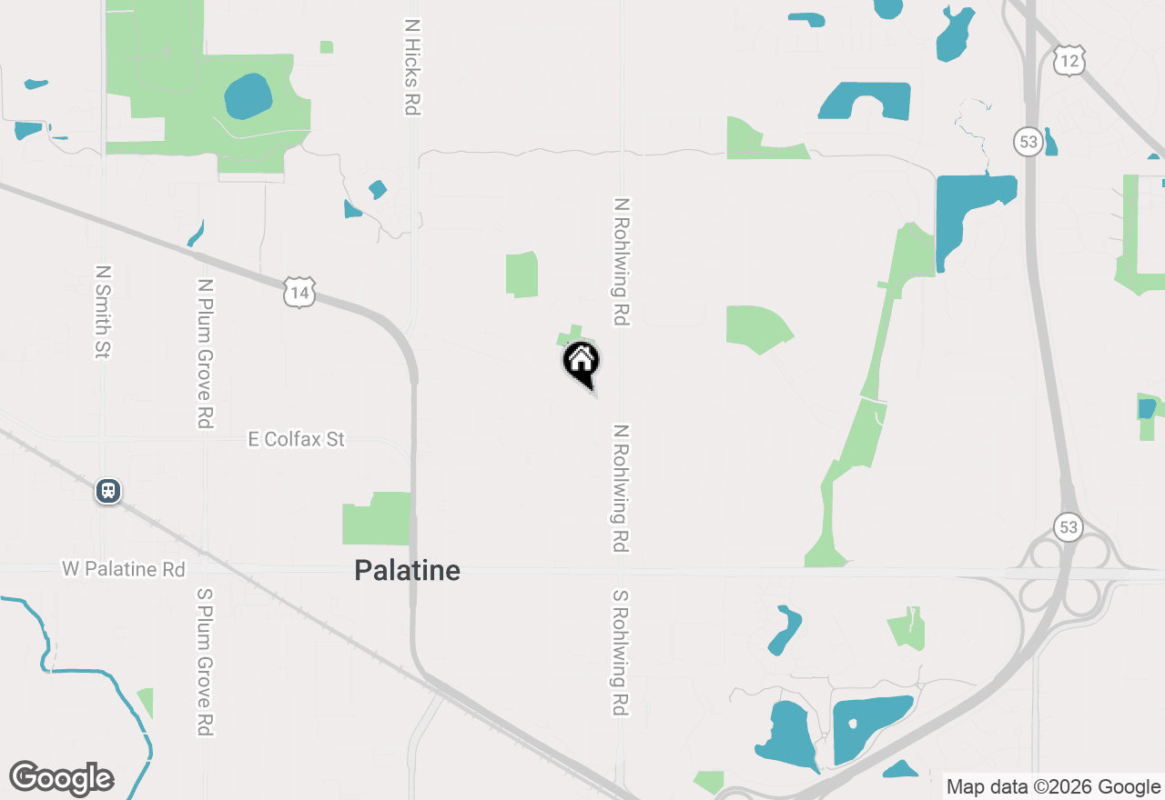 Map of 714 E Eisenhower Avenue, Palatine, IL 60074