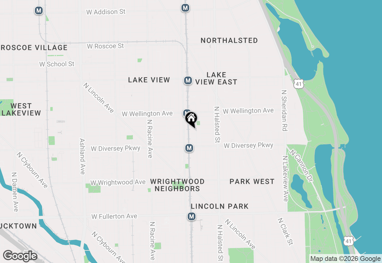 Map of 933 W George Street #2, Chicago, IL 60657