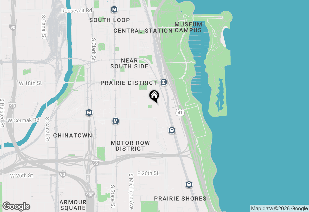 Map of 320 E 21st Street #617, Chicago, IL 60616