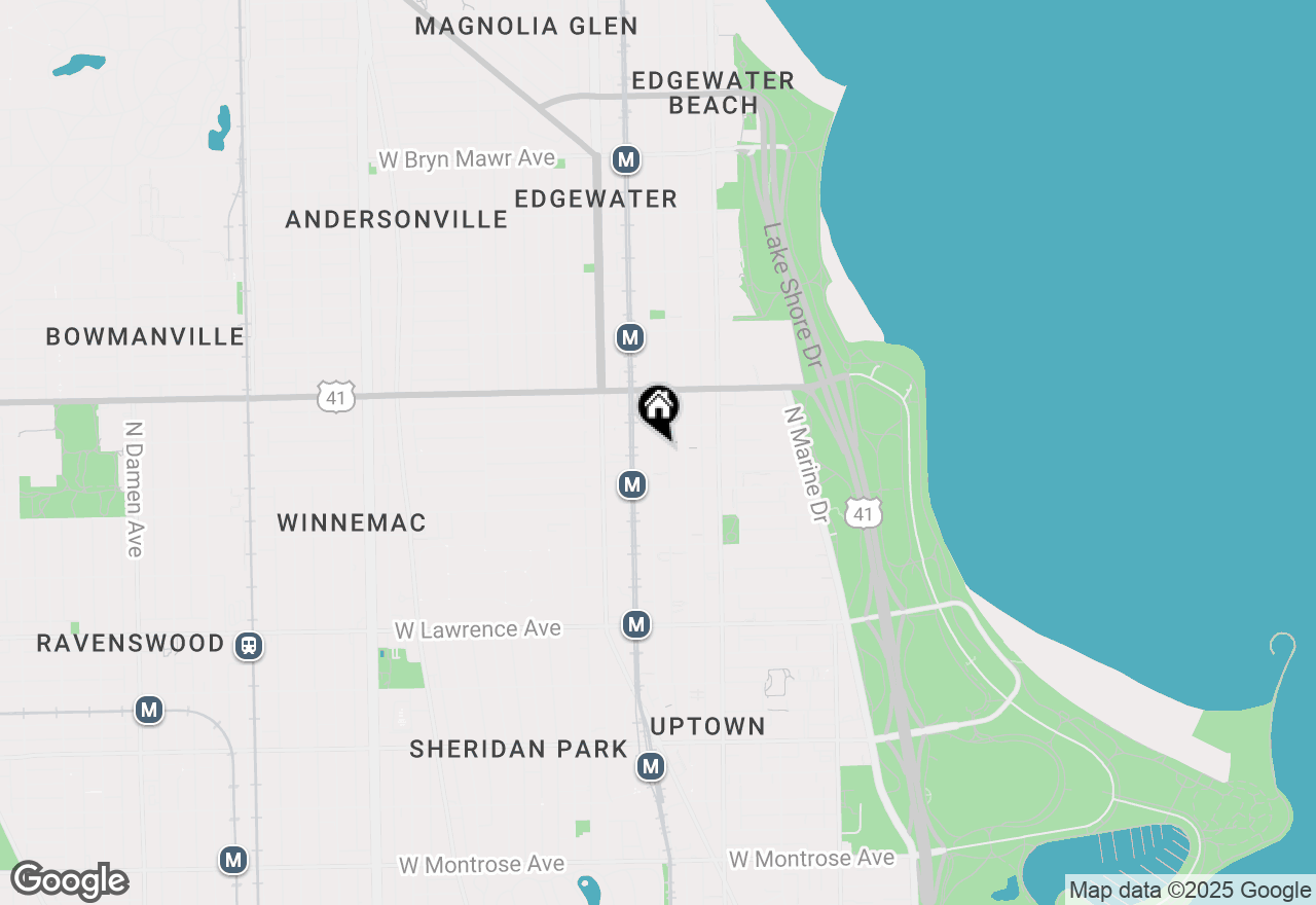 Map of 5039 N Winthrop Avenue #1F, Chicago, IL 60640