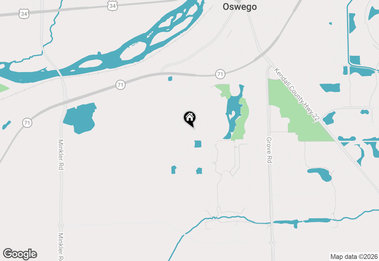 Map of 721 Churchill Lane, Oswego, IL 60543