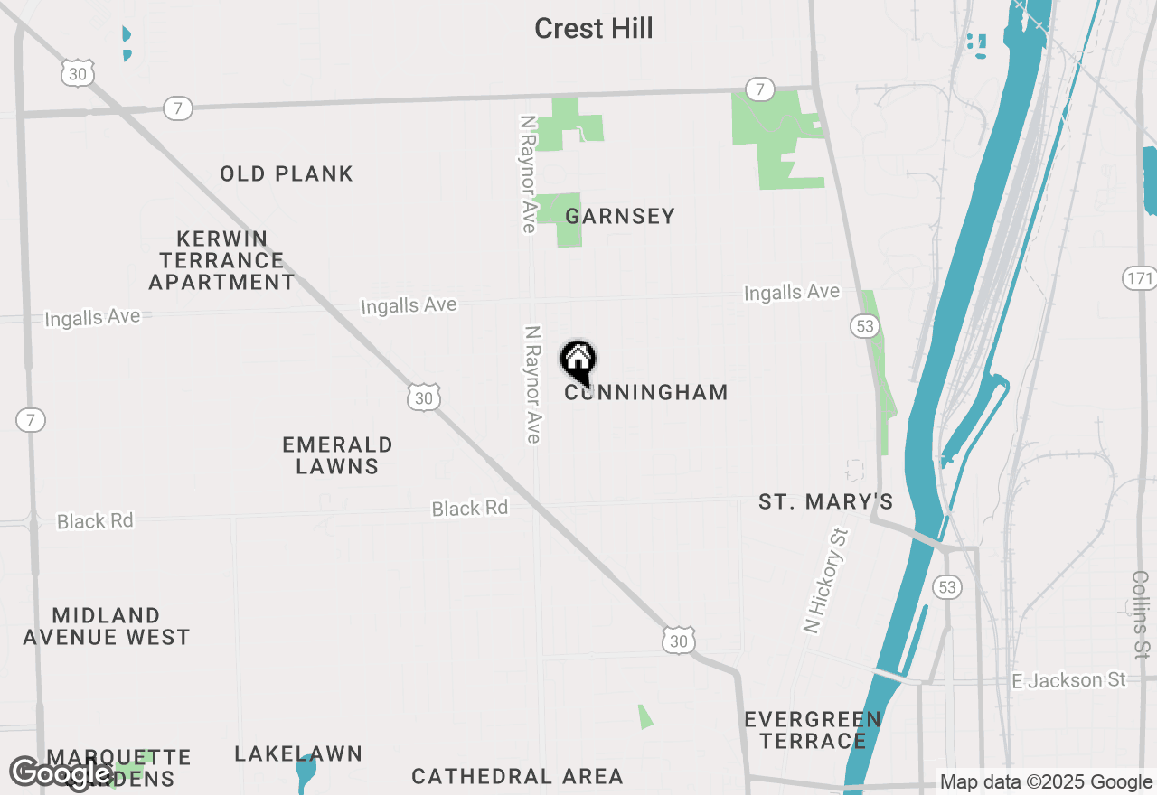Map of 1001 Wilcox Street, Joliet, IL 60435