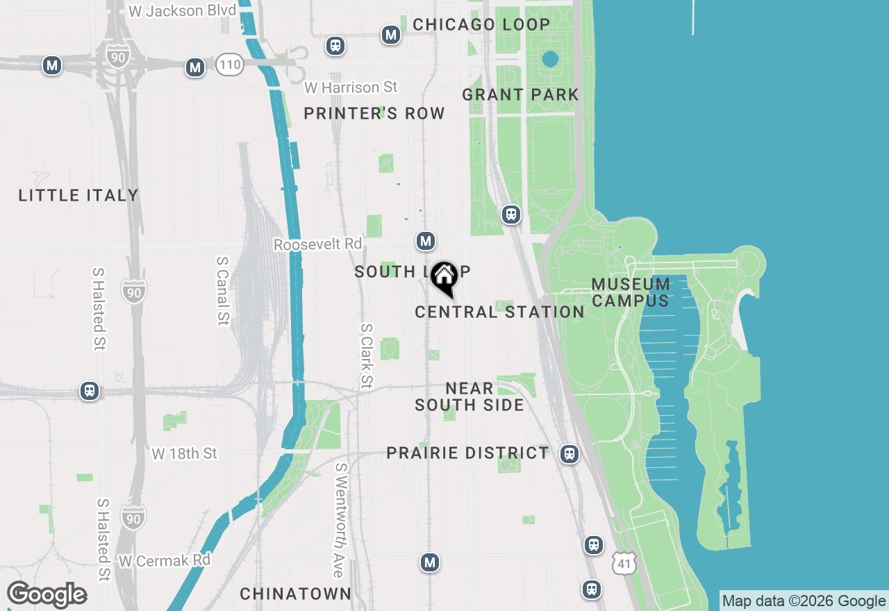 Map of 1345 S Wabash Avenue #408, Chicago, IL 60605