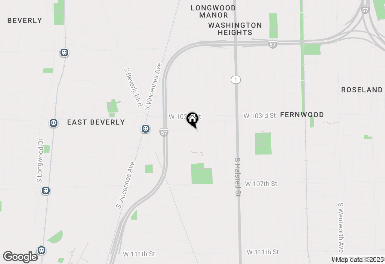 Map of 1038 W 104th Street, Chicago, IL 60643