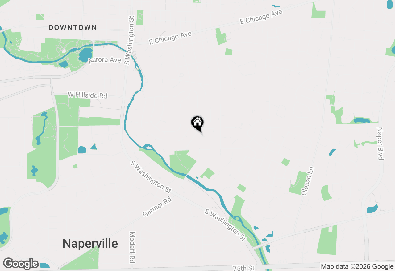 Map of 824 S Wright Street, Naperville, IL 60540
